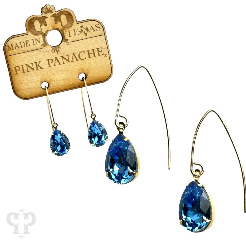 Blue Crystal Earrings