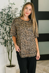 Feline Fine Ribbed Knit Top