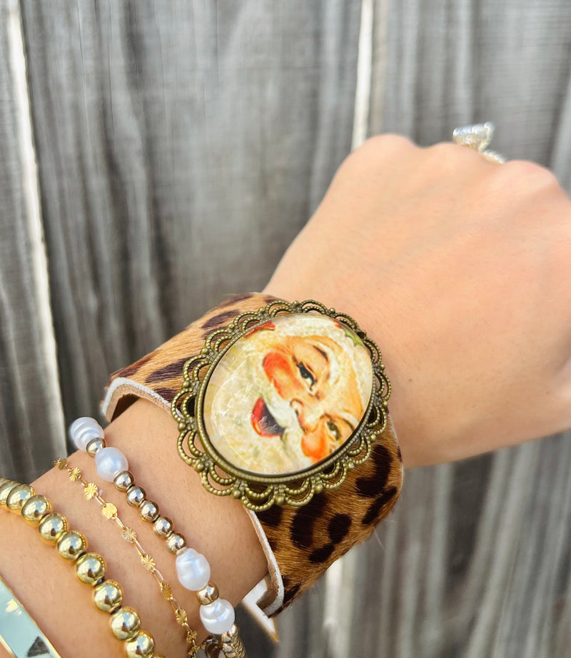Leopard Santa Hide Cinch Bracelet