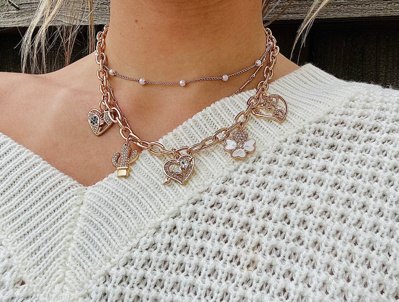 Slowly Fading Charm Necklace