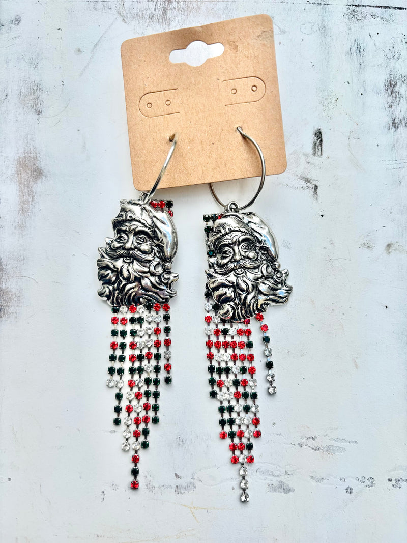 Vintage Santa Earrings