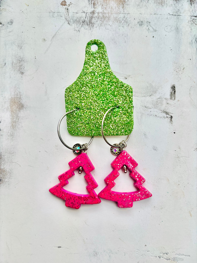Dreamin' Of A Pink Christmas Earrings