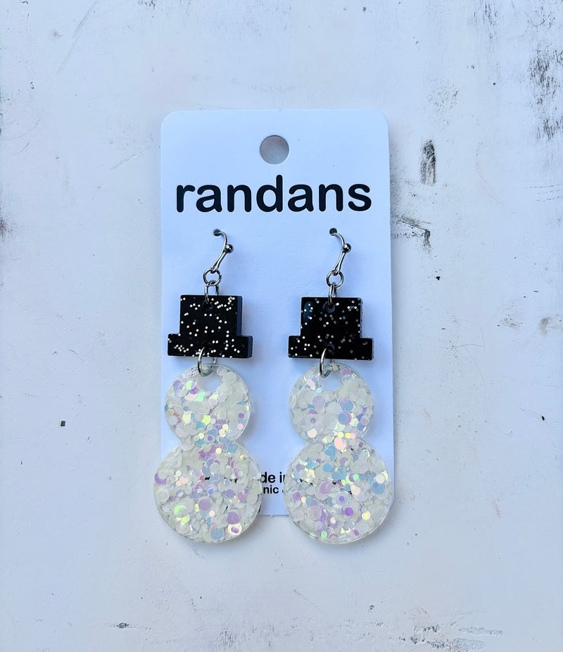 Glitter Frosty Acrylic Earrings