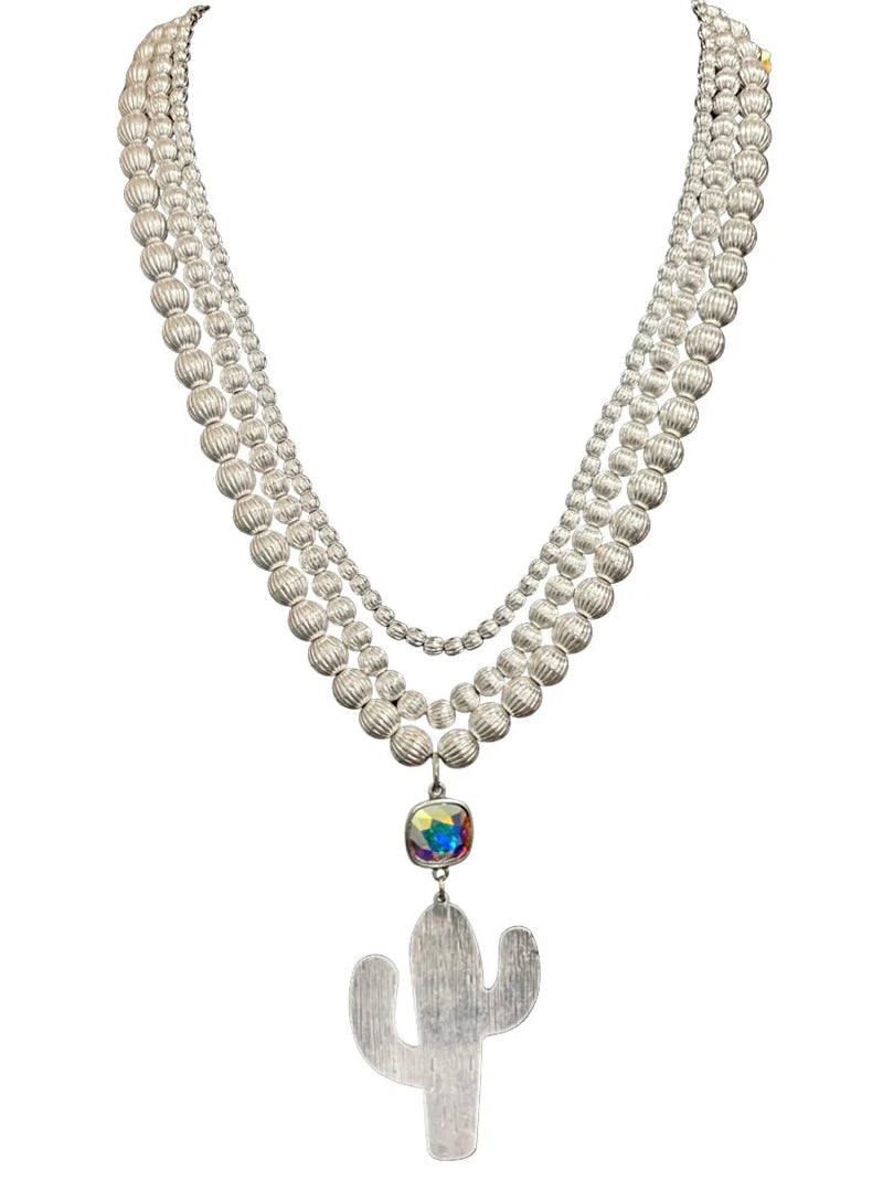 Triple Cactus Necklace