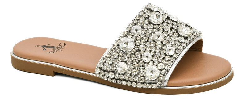 Gimme Kiss Rhinestone Sandals. - Corkys