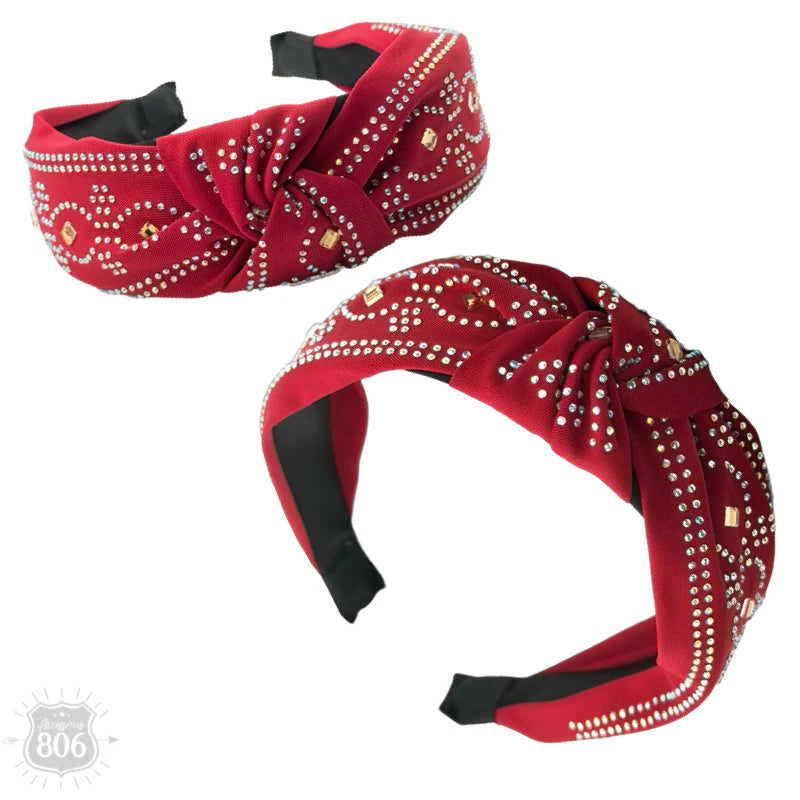 Rhinestone Boot Stitch Headband