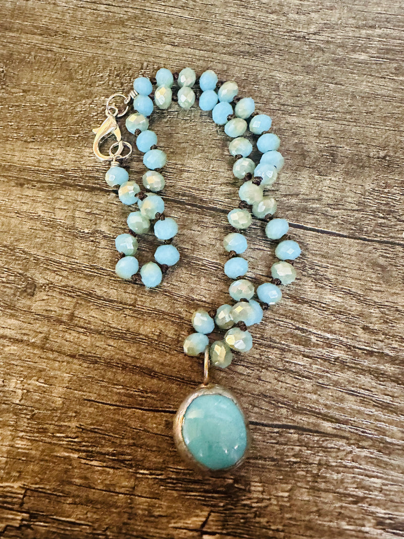 Turquoise Soldered Necklace