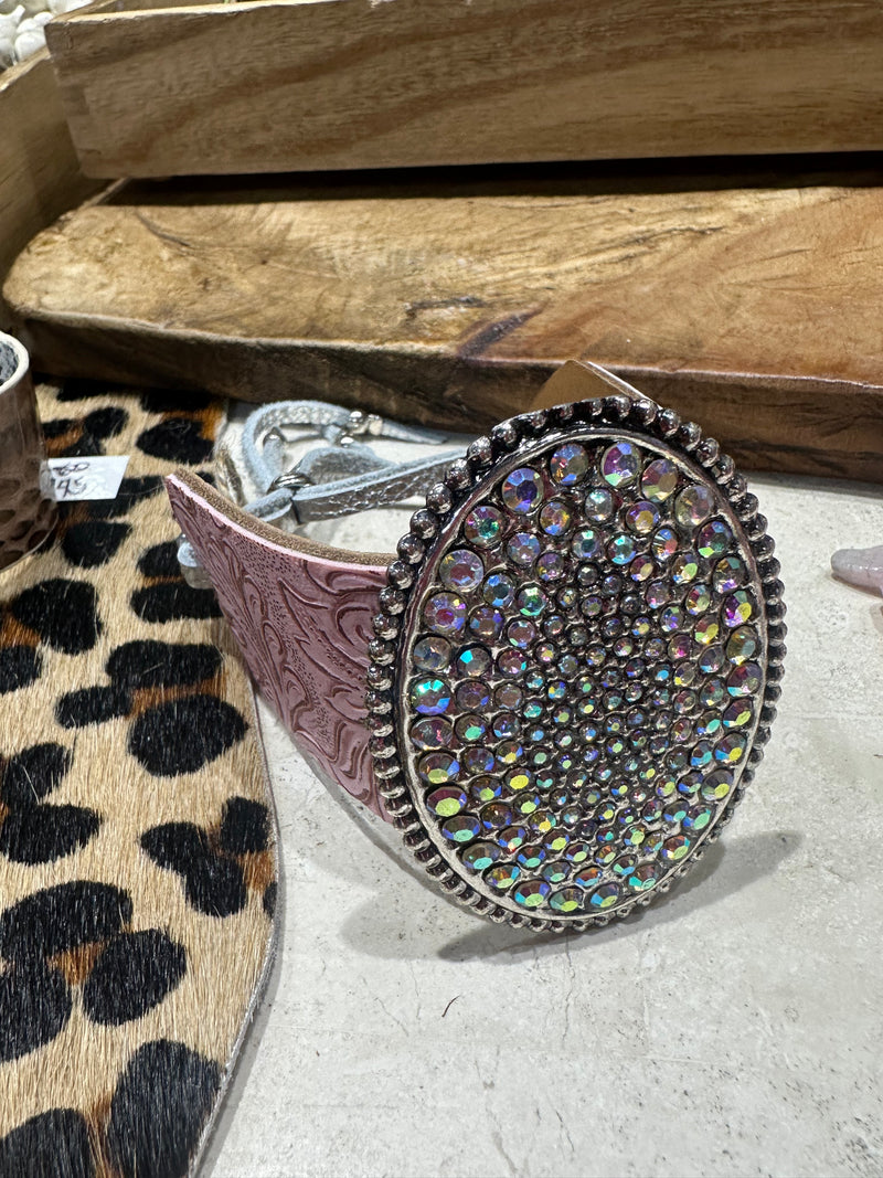 Pink Cinch Stone cuff