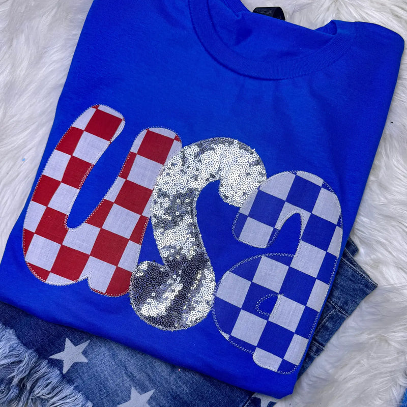 USA Sequin Tee - PREORDER