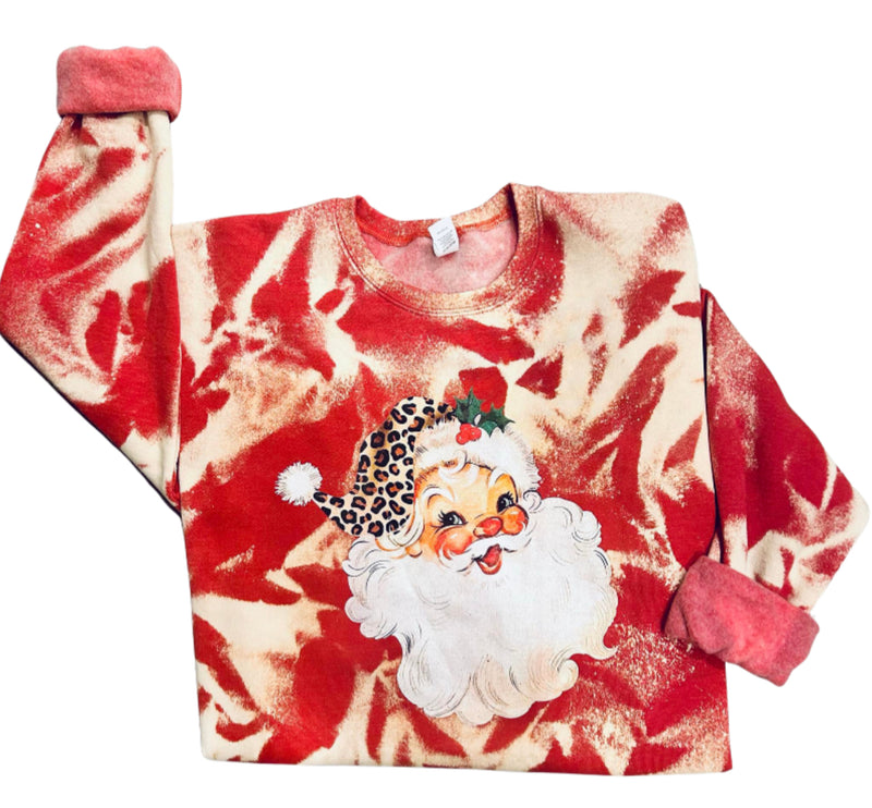 Jolly Santa Bleached Sweatshirt