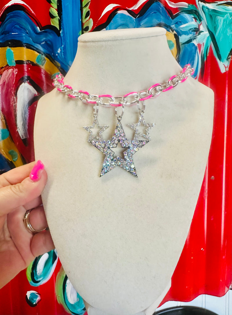 Pink Star Necklace