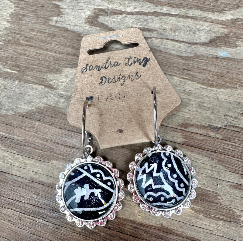 Black Bandana Earrings