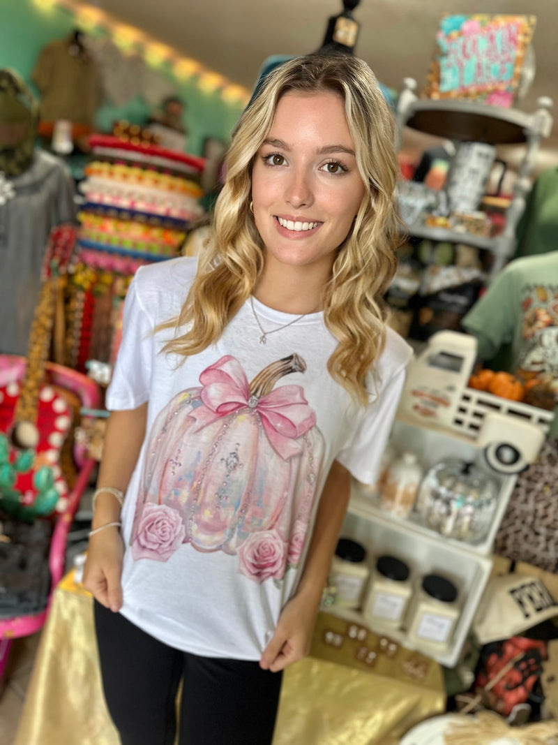 Enchanted Rhinestone Pumpkin Tee
