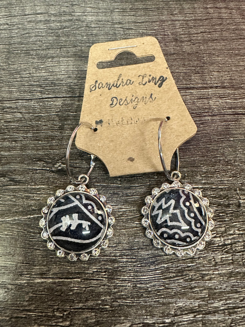 Blue Bandana Earrings