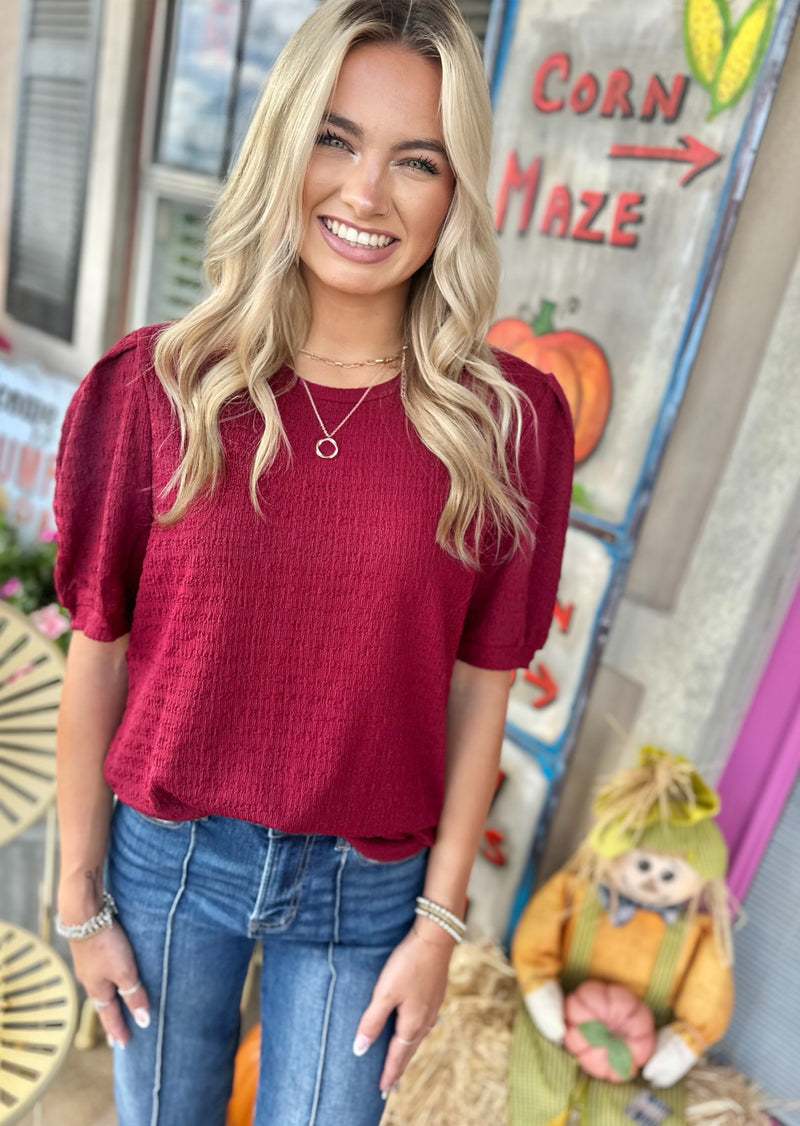 Burgundy Romance Top