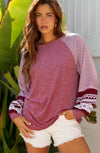 A Glimpse Of Fresh Air Top - MAUVE