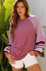 A Glimpse Of Fresh Air Top - MAUVE