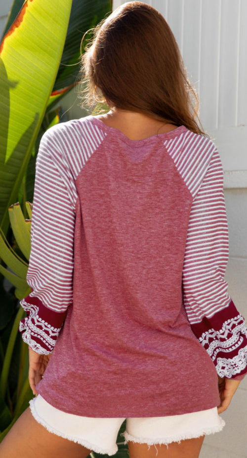 A Glimpse Of Fresh Air Top - MAUVE