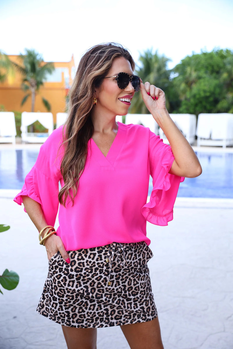 Amy Ruffle Pink