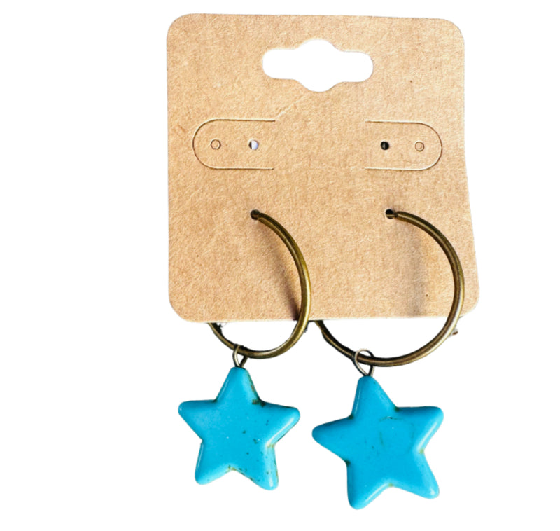 Star Earrings - Turquoise