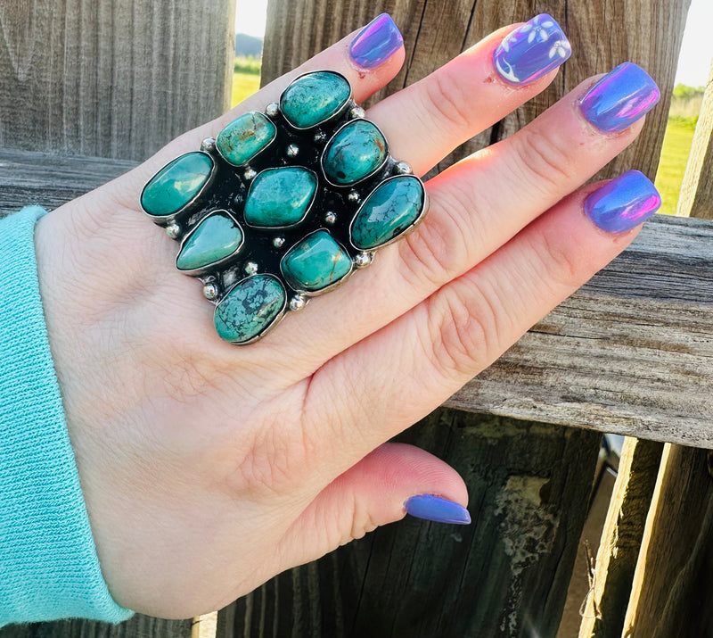 Authentic Turquoise Slab Ring
