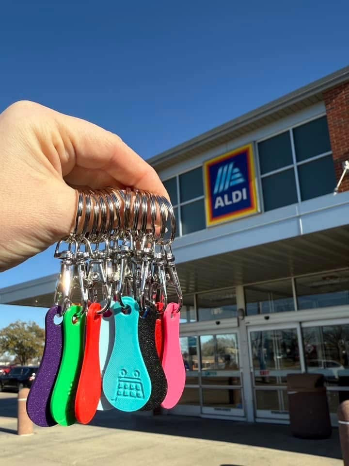 Shopping Cart Quarter Saver Keychain