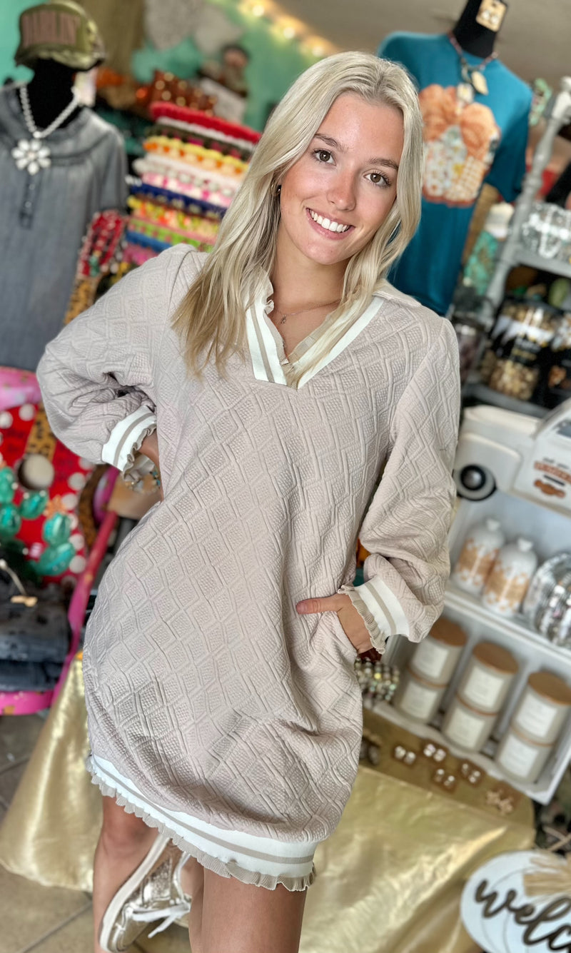 Kiss Me Cutie Textured Dress
