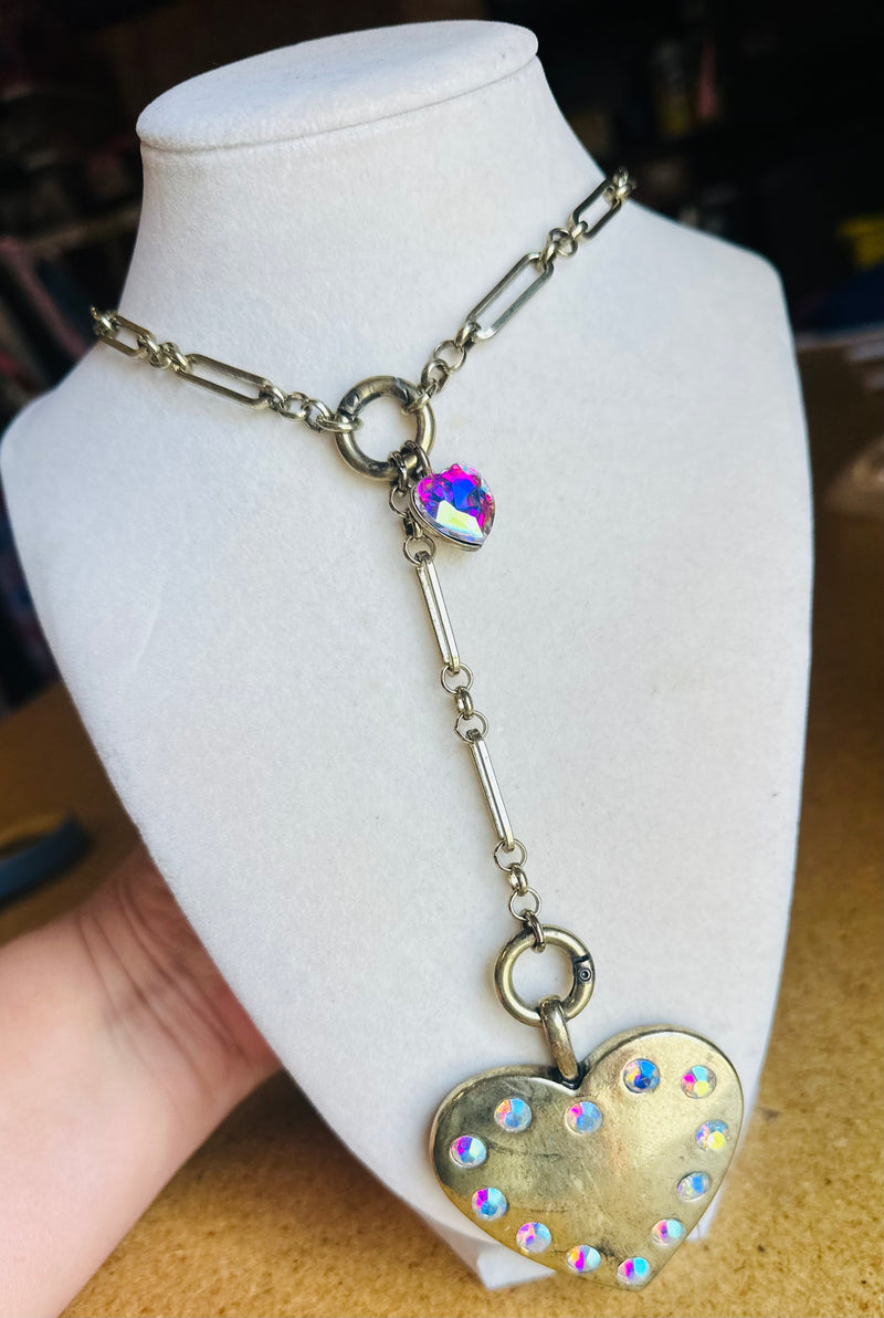 Heart On Fire Necklace - AB