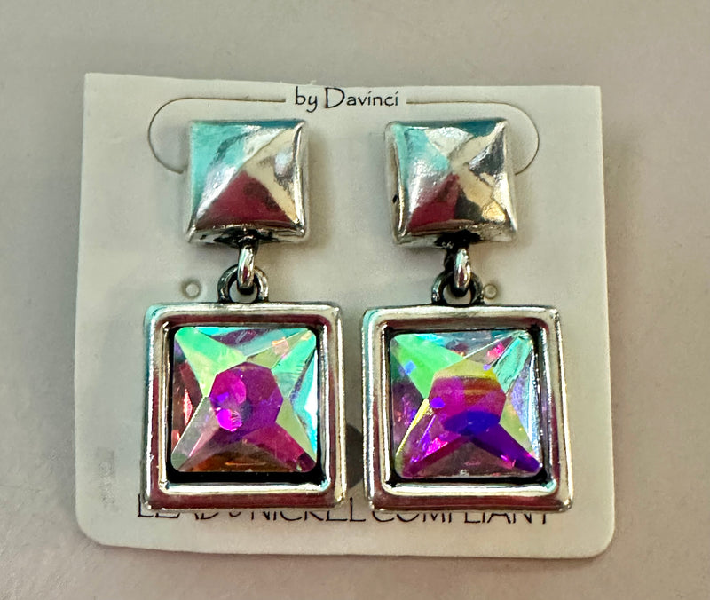 Double Square Earrings