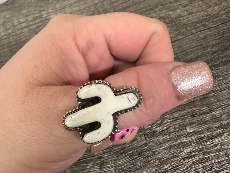 Carved Bone Adjustable Ring
