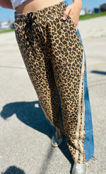 Anytime Now Leopard Denim Joggers