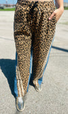 Anytime Now Leopard Denim Joggers