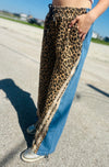 Anytime Now Leopard Denim Joggers