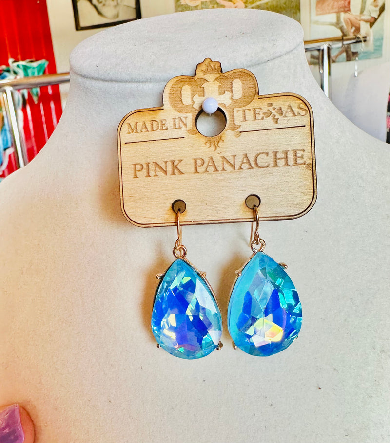 Ice Blue Dangle Earrings