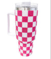 Rhinestone Checkered Tumbler 40oz