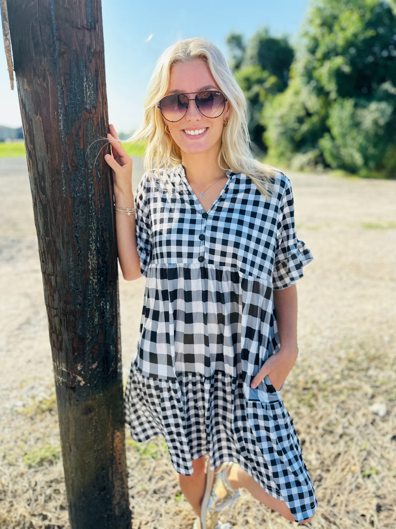 Playing With My Heart Plaid Dress
