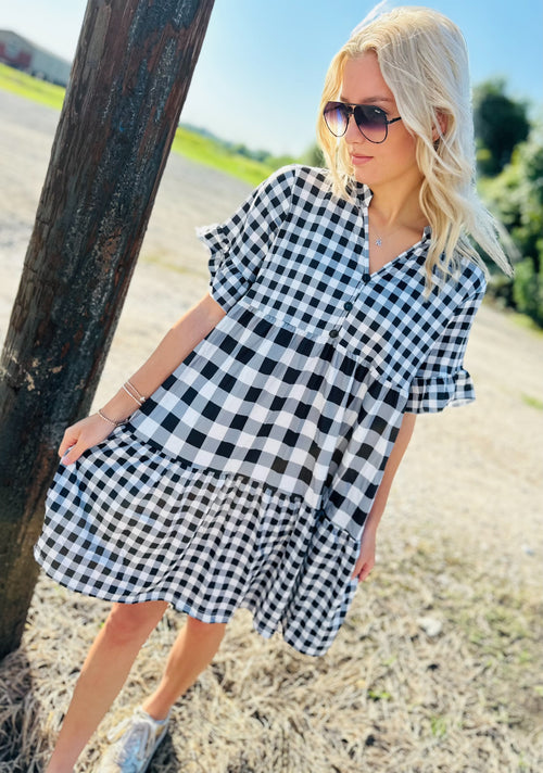 Playing With My Heart Plaid Dress