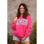 Amen Sweatshirt - Hot Pink