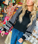 A Glimpse Of Fresh Air Top- Black
