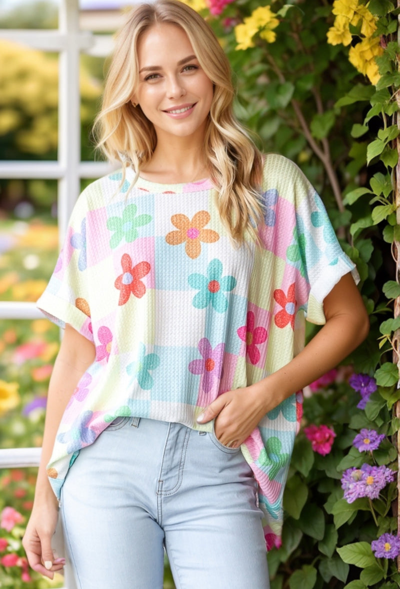 Exploding With Color Flower Top