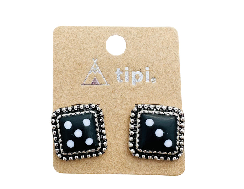 Black Dice Earrings