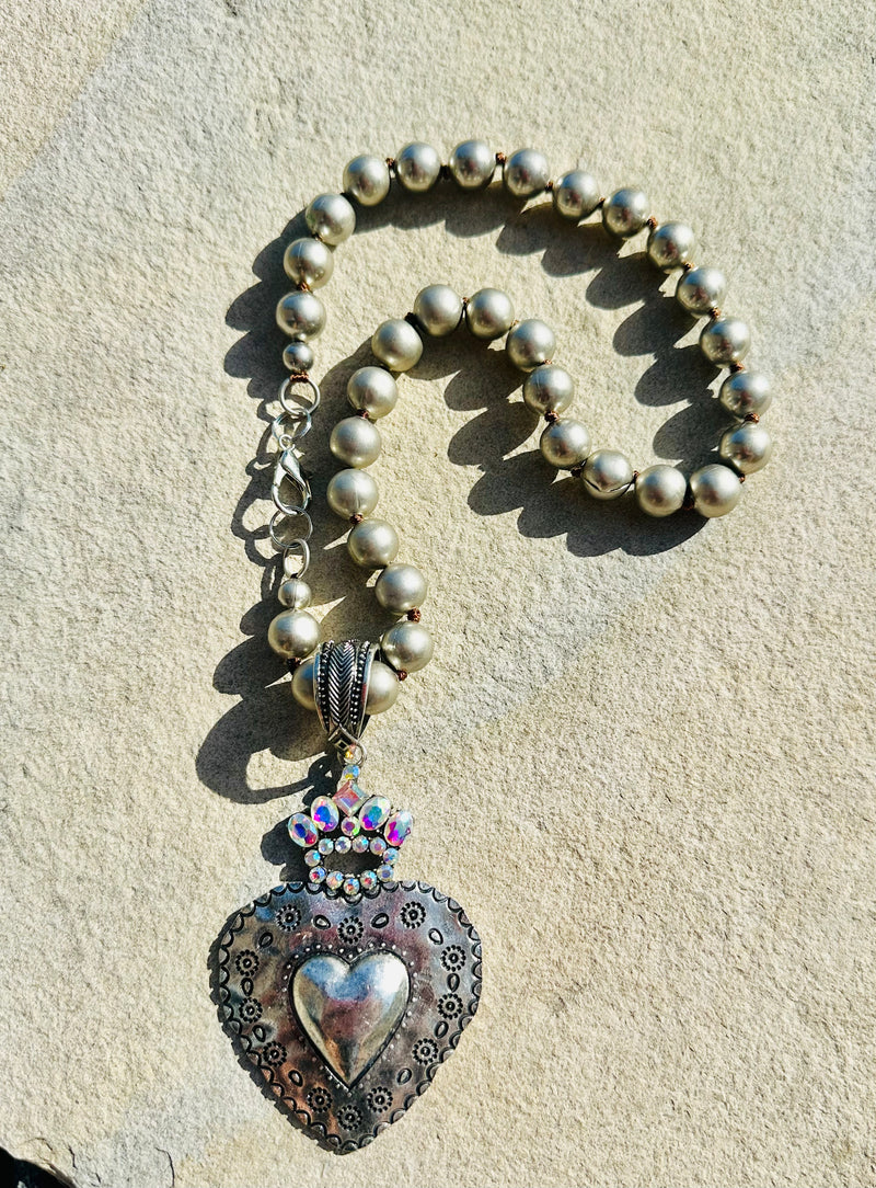 Crown Heart Necklace