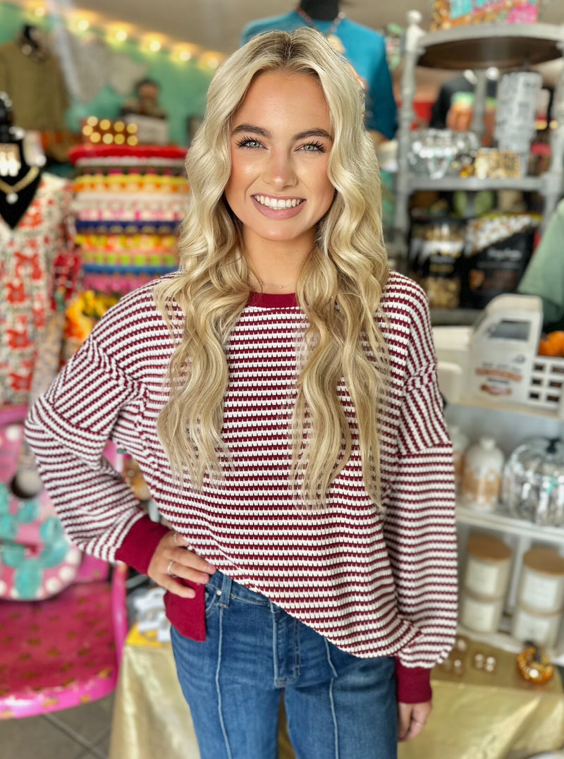 At The Summit Stripe Top