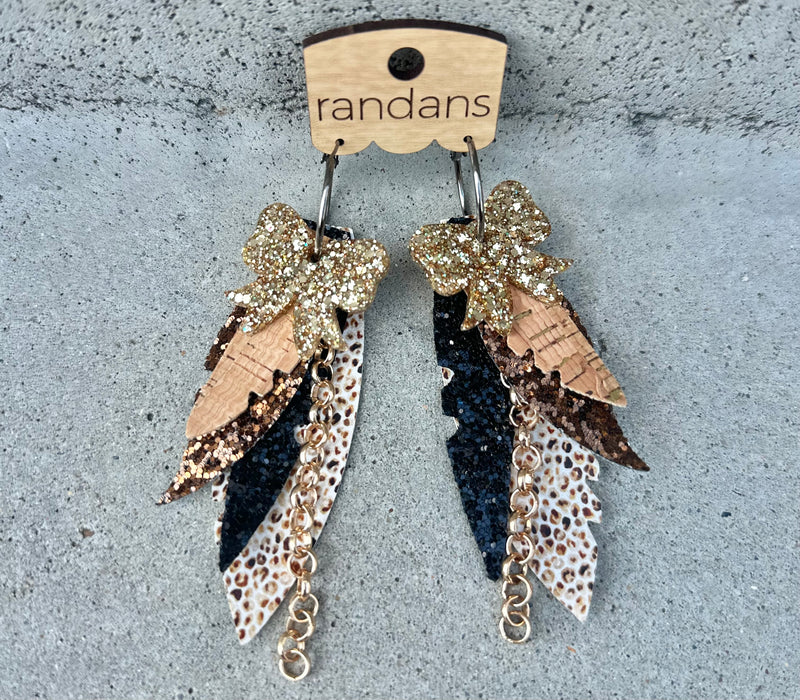 The Brown Tones Feather Earrings