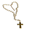 Baroque Pearl Cross Y Necklace