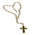 Baroque Pearl Cross Y Necklace