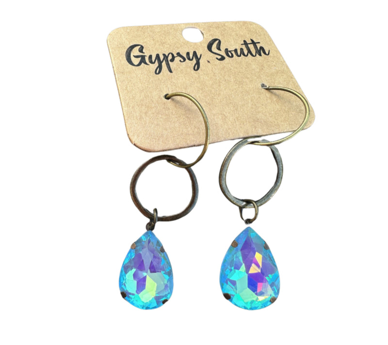 Ice Blue Stone Earrings - Gypsy South