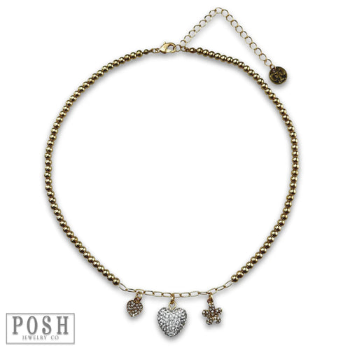 Rhinestone Charm Necklace