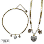 Rhinestone Charm Necklace