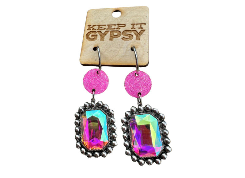 Glitter AB Stone Earrings